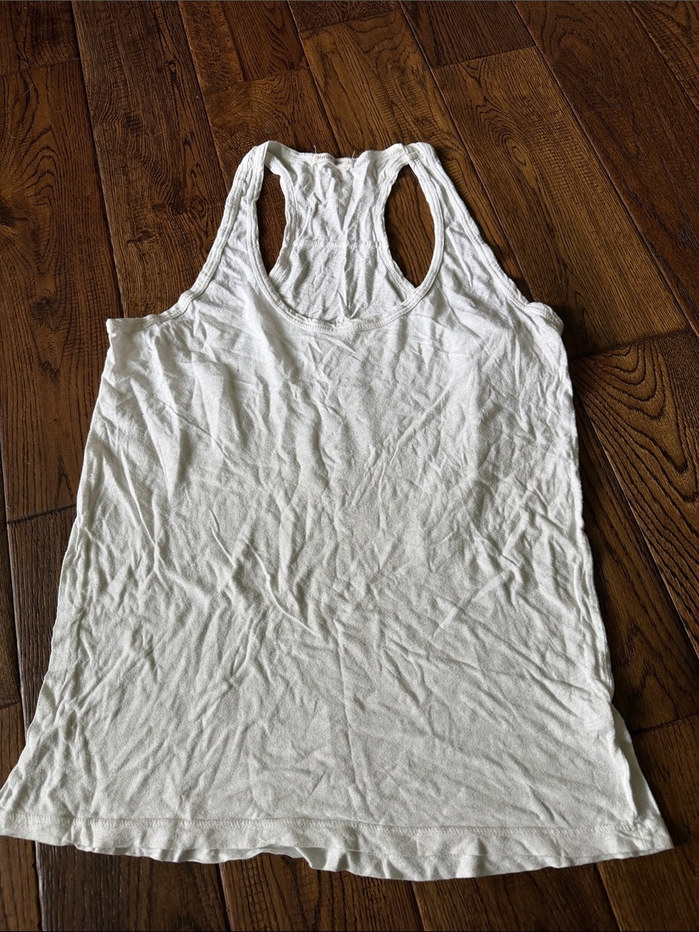 MARINE LAYER SUPIMA COTTON Women's White Racerback Tank Top Size L